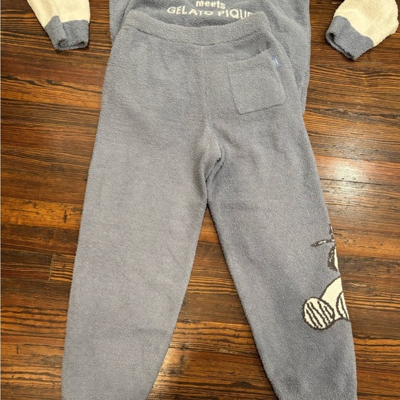 Peanuts Gelato Pique Mens Olaf Babymoco Button Up Cardigan & Pants Sz L NWT - Picture 2 of 15